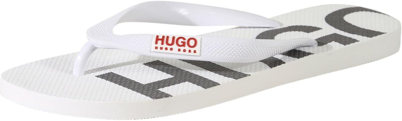 hugo boss flip flops white