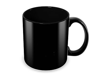 Exciting Lives Plain Ceramic 325Ml Coffee Mug (2408A, Black)