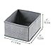mDesign Rectangular Soft Fabric Dresser Drawer and Closet Storage Organizer Bin for Lingerie, Bras, Socks, Leggings, Clothes, Jewelry, Scarves - Textured Print - 2 Pack - Gray