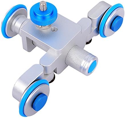 Autodolly Flexible Motorized Table Dolly Pulley Car Rail Rolling Track Slider for Cellphone and DSLR Camera Weight Up to 6kgs