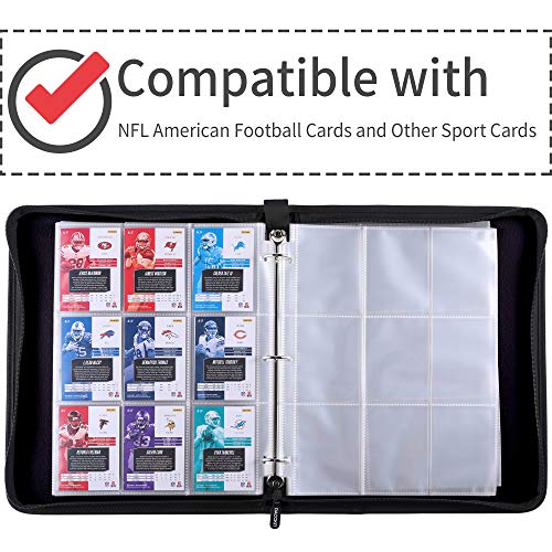 D DACCKIT Football Binder Compatible with Trading Cards, Sport Cards
