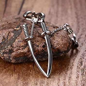 arete de acero inoxidable con diseño de espada samurái