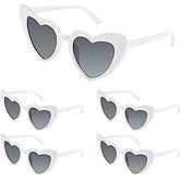 Bouiexye 5/10/20 Pack Heart Sunglasses Bachelorette Vintage Heart Shaped Glasses for Wedding Bridesmaid Party Favor