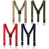 Bundle Monster Kids Skinny Braces Y-Back Unisex Adjustable Clip On 1