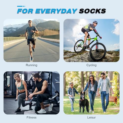 Cirorld Mens Ankle Running Socks, Athletic Cushioned Low Cut Moisture Wicking Cotton Short Sports Socks, 6 Pairs
