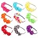 Candygirl Flower Crown Headbands for Women Girls Floral Hairband Wedding Festival Parties Hair Accessories Pack of 9 (bright colors)