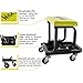 WAHSON OFFICE CHAIRS Mechanic Roller Seat for Garage with Three Divisions Tool Tray Yellow Pneumatic Tire Repair Stool Creeper Chair
