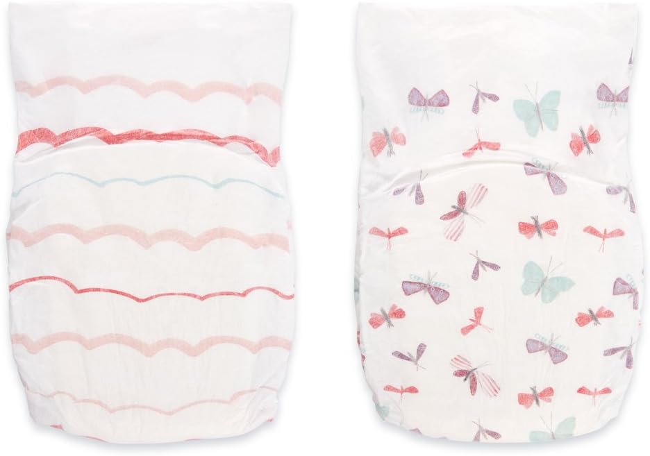 aden + anais Disposable Diapers, Hypoallergenic, Chemical-Free, Sensitive Skin Safe, Super Absorbent Leak Protection, Ultra Soft, Premium Quality, Arin, 24 Count, Size 5