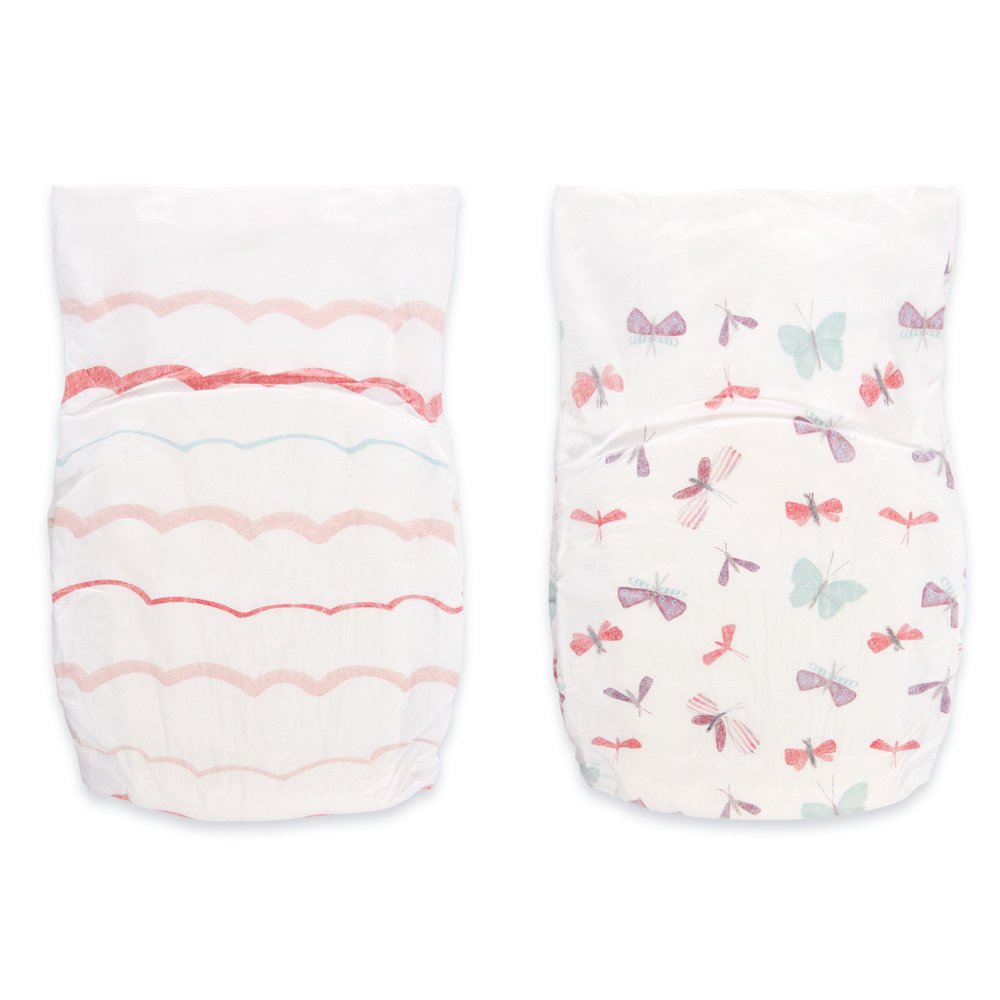 aden + anais Disposable Diapers, Hypoallergenic, Chemical-Free, Sensitive Skin Safe, Super Absorbent Leak Protection, Ultra Soft, Premium Quality, Arin, 24 Count, Size 5