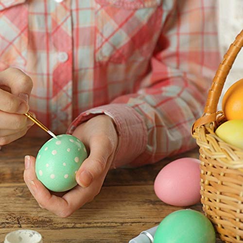 SallyFashion 24 Pcs Unpainted Wooden Eggs Fake Eggs Easter Eggs for Children DIY Game, Kitchen Craft Adornment, Toy Foods