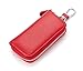 Men Leather Zip Around 6 Hook Key Case Car Key Holder Wallet