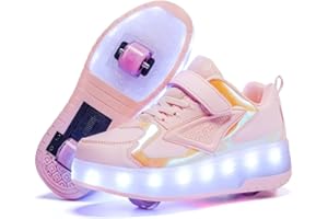 HHSTS Kids Shoes - New Upgraded with Wheels LED Light Color Shoes Shiny Roller Skates Skate Shoes Simple Kids Gifts Boys Girls The Best Gift for Party Birthday Christmas Day