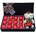 Rosesoap 2015 Hot Sales,12Pcs/Box Romantic Rose Soap Flower With Little Bear, Great For Valentine's Day Gifts/ Wedding Gift/birthday Gifts (red)