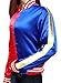 Harley Quinn Jacket in Red & Purple Satin Fabric (Large)