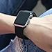 YANCH Compatible with for Apple Watch Band 38mm 40mm, Soft Silicone Sport Band Replacement Wrist Strap Compatible with for iWatch Nike+,Sport,Edition,S/M,Black