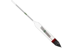 FONDOTIN Precision Glass Sea Water Hydrometer for Aquarium Testing Accurate Saltwater Density Measurement