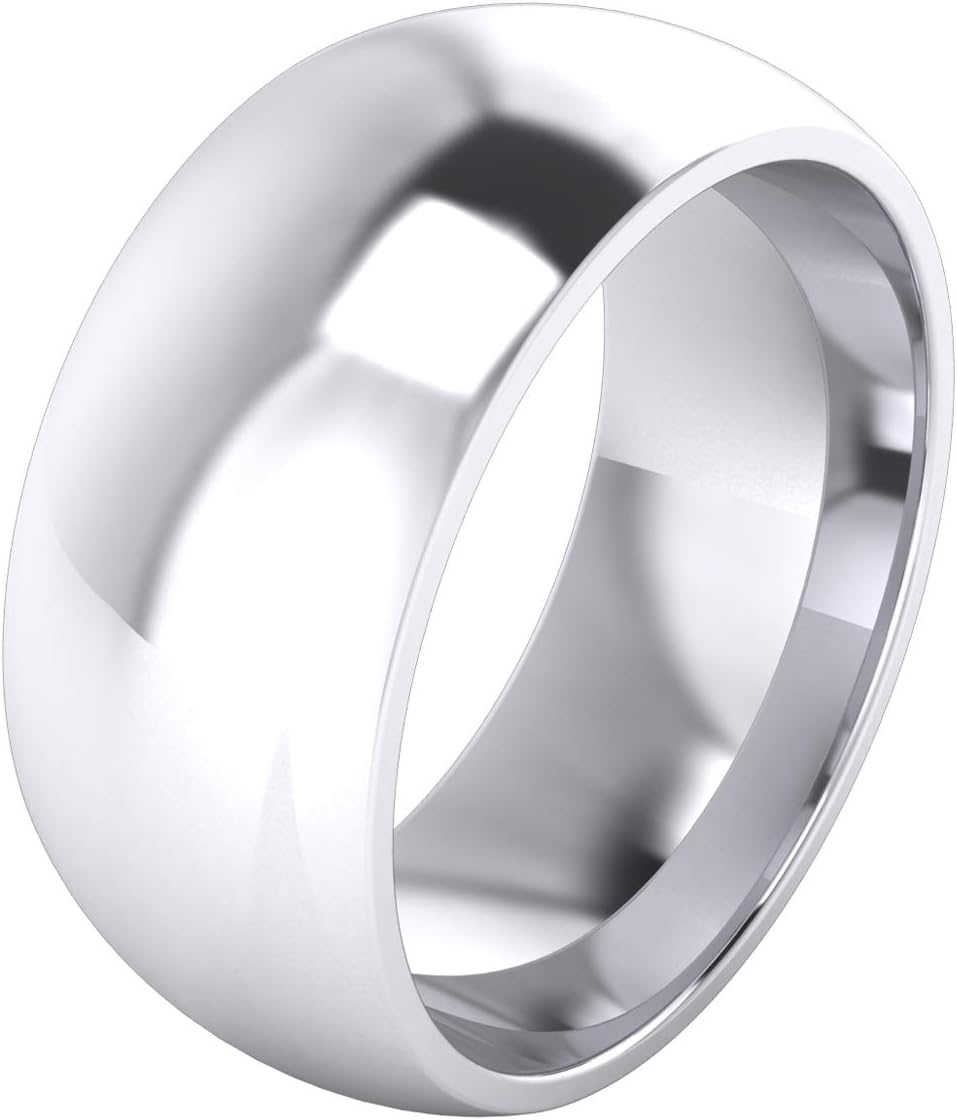 2/3/4/5/6/7/8/9mm Unisex Sterling Silver Super Heavy Court Shape Polished Wedding Ring