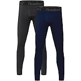 Roadbox 2 Pack Boys Compression Pants Leggings Base Layer Underwear Youth Quick Dry Spandex Tights Running Football