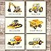 Boys Trucks Construction Wall Décor (Set of 6) Art Print - 8x10 (Unframed) | Room Décor for Little Builders and Truck Enthusiasts | Living Room Décor for Boys | Inspire Imagination and Adventure