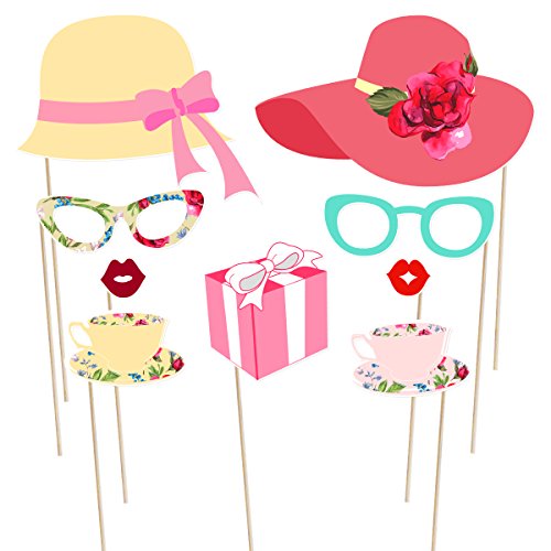 Tea Party Photo Booth Props Stick Props Tea Party Supplies Decoration