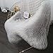 junovo Super Soft Luxury Fluffy Shaggy Faux Fur Area Rug for Living Room Bedroom Reading Room Study Nursery Couch Sofa Armchair Decor, 2ft x 3ft Grey