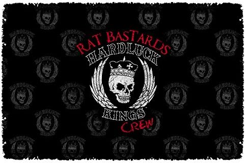 Hardluck Kings Rat Bastards Logo Woven Throw White 48X80