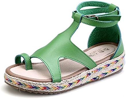 Womens Ladies Ankle Strap Anti-Skid Flat Sandals Fisherman Exquisite Espadrille Summer Roman Shoes