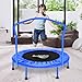 36'' Toddler Trampoline with Safety Handle for Kids Age 2-5, Garden Jump Safely, Mini Toddlers Trampoline with Safety Padded Cover - Blue