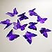 Butterfly 3D PURPLE Butterflies Translucent Decoration 15 count