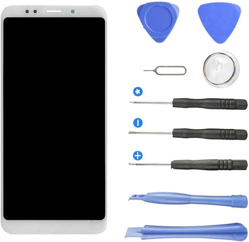 Fmissyao Compatible with Xiaomi Redmi 5 Plus Screen Replacement, LCD Display Digitizer Glass Touch Screen with Tools, White