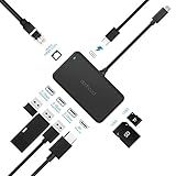 USB C Hub, dodocool Multiport Type C Adapter Power Delivery, 4K HD Port, Gigabit Ethernet Port, SD/TF Card Reader, 3 SupurSpeed USB 3.0 Ports for MacBook/MacBook Pro/Google Chromebook Pixel and More