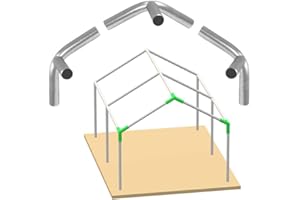 G GOODSZONE Canopy Fittings Frame Set 1-3/8" High Peak Connectors 3 Way, 4 Way Set 3/Pack, Carport Frame Shed Shelter, Without Poles (3-Way)