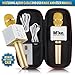 Wireless Microphone Karaoke Mic Amplifier Machine Bluetooth Handheld Portable Broadcast, Present, Youtube Songs Connect Android, Apple & Computers – By Karaoke-Mike(Gold)