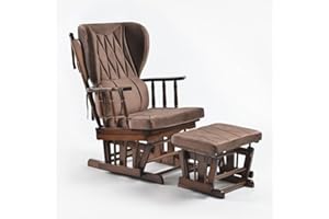 Norm Concept Comfort Deluxe Glider Chair and Ottoman Set (Brown), Large