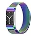 iTerk Compatible Fitbit Charge 2 Bands, Stainless Steel Metal Magnetic Buckle Milanese Mesh Loop Replacement Wristband Adjustable Small & Large