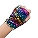 Time-killer Sequins Gloves - Magic Sequin Fingerless Mermaid Gloves Dragon Paws Reversible Bracelet- Dance Birthday Party Favors for Kids Girls Women (Rainbow)