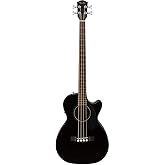 Fender Acoustic Bass Guitar 4-String with Fishman Bass Acoustic Guitar Pickup with Tuner and Equalizer, Classic Design with R