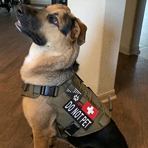 2Pcs IR Reflective Medic Patches Tactical Military Patches, Infrared IR EMS EMT MED Medical Red Cross Morale Hook and Loop Badge First Aid Patches