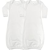 Laughing Giraffe Baby Long Sleeve Sleeper Gowns (Set of 2 -LG3800) White 0-3 months