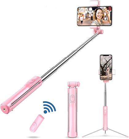 Amazon Sskjtc 自撮り棒 三脚 一脚兼用 360度回転 軽量ワイヤレスリモコン スマホ セルカ棒 三段階調光補助ライト付き Iphone Android対応 Sskjtc 自撮り棒