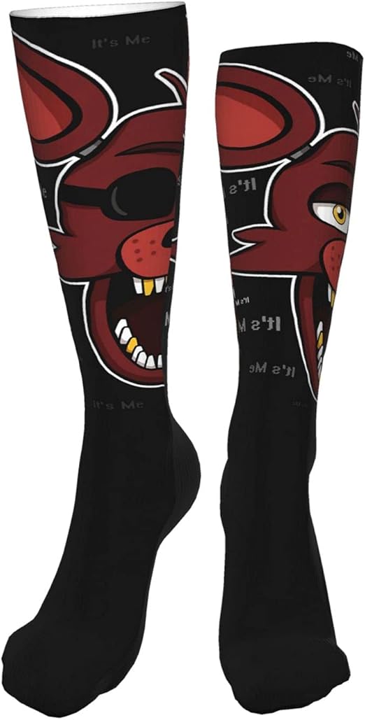 Fnaf Plush Foxy Socks,Funny Long Socks,Novelty Breathable Sports Socks
