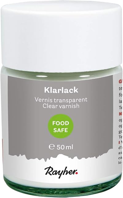 Rayher Clear Food-Safe Varnish 50 ml Sealer for Wood & Crafts