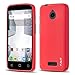 J&D Case Compatible for Alcatel Ideal Case, [Drop Protection] [Slim Cushion] Shock Resistant Protective TPU Slim Case for Alcatel Ideal Bumper Case - [Not for Alcatel Ideal Xcite] - Red primary