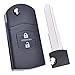 TOFNK Keyless Entry Flip KEY Fold Remote Housing FOB Shell Blank Case replacement for Mazda 3 5 6
