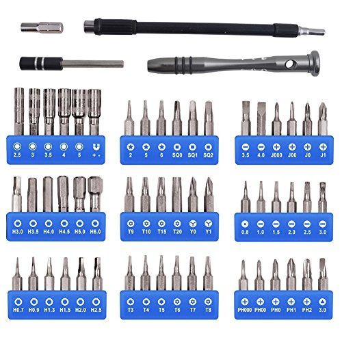 Gunpla 57 In 1 Precision Screwdriver Set with 54 Bits Magnetic Screwdriver Kit for iPhone, Laptops, Xbox, Smartphones, Game Consoles, Eyeglasses, Watch, etc