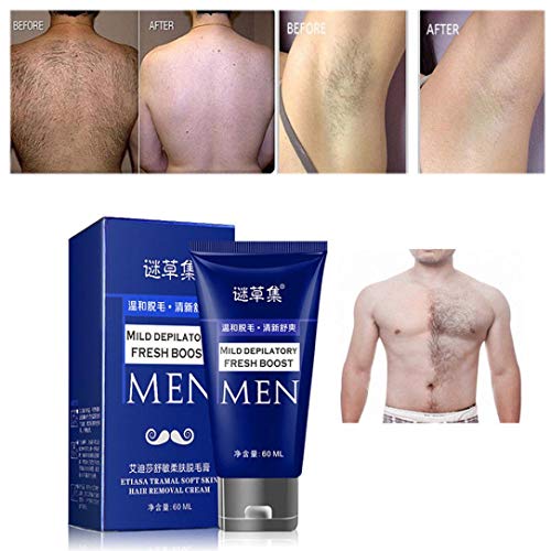 Sdoo Men 60 ml Hair Removal Cream Permanent Skin Friendly Hair Loss Depilatory Cream (Blue)