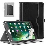 MoKo Case for iPad 9.7 2018/2017 - Slim Folding Stand Folio Cover Case for Apple iPad 9.7 Inch (iPad 5, iPad 6) with Document Card Slots, Multiple Viewing angles, BLACK