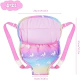 Aolso Baby Doll Carrier Backpack 14-18 Inch Adjustable Straps Front Back view 2