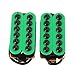 LYWS 2PCS Ceramic Magnet Invader Style Guitar Humbucker Pickup Bridge & Neck (Green+Green)