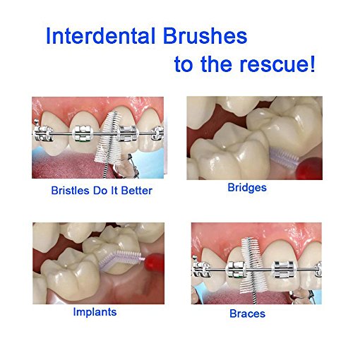 LKE 50pcs/Pack Interdental Brush Tooth Flossing Head Oral Dental